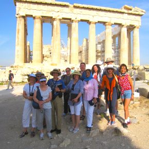 A Group Photo at the Parthenon