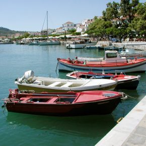 Boats Moored in Skopelos Port