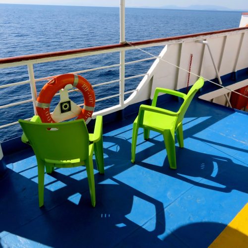 Ferry Boat Chairs in the Sunlight